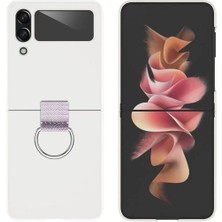 Samsung Galaxy Z Flip 3 Parmak Yüzüğü Tokası Cilt Hissi Cep Telefonu Kılıfları (Yurt Dışından)