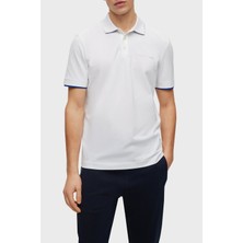 Boss Streç Pamuklu Regular Fit Düğmeli Polo T Shirt Erkek Polo T Shirt 50486178 100