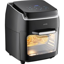 Umıe AF12 Advence Pro Xxl 12L Siyah Combo LED Dijital Göstergeli Oven Airfryer/fritöz