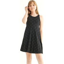 Zepkids Kız Çocuk Regular Fit Ayıcık Desenli Kolsuz Elbise