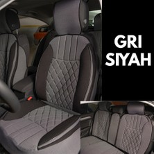 Kepmorpho 
alfa Romeo Spider Lüx Oto Koltuk Minderi Ön Arka 5'li Set Elegance Serisi Gri Siyah