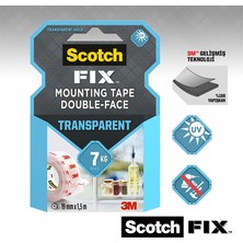 Scotch Şeffaf Montaj Bandı 19 mm x 1 5m