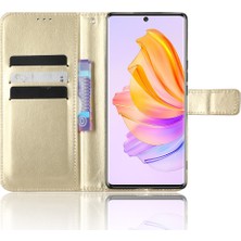 Xshine Honor Için 80 Se 5g Cüzdan Kapak Çılgın At Dokusu Güçlü Manyetik Toka Telefon Stand Pu Deri Cep Telefonu Kılıf (Yurt Dışından)