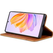 Xshine Azns Onur Için Azns 80 Se 5g Pu Deri Cüzdan Telefon Kılıfı Flip Folio Standı Manyetik Oto Absorlanmış Koruyucu Kapak (Yurt Dışından)