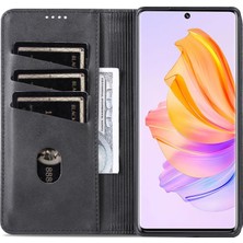 Xshine Azns Onur Için Azns 80 Se 5g Pu Deri Cüzdan Telefon Kılıfı Flip Folio Standı Manyetik Oto Absorlanmış Koruyucu Kapak (Yurt Dışından)