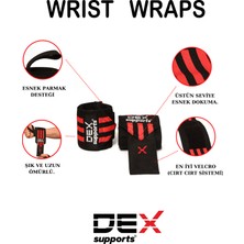 Dex Supports Wristwraps Siyah - Kırmızı