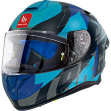 mt Helmets Targo Pro Biger B7 Mat Mavi Kapalı Motosiklet Kask