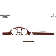meriç cockpit design Meriç® Volkswagen Passat Ön Torpido Kaplama Maun 3 Parça 2005-2010