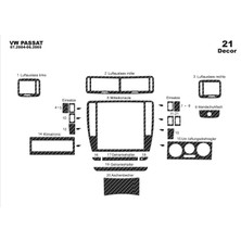 meriç cockpit design Meriç® Volkswagen Passat Ön Torpido Kaplama Maun 21 Parça 2004-2005