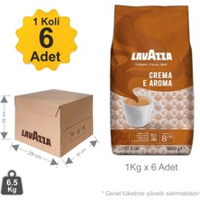 Lavazza Crema E Aroma Çekirdek - Kahverengi -1koli - 1kg X6 Ad