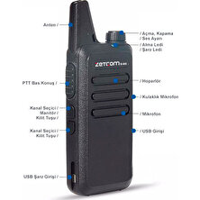Zetcom N446 V1 PMR Lisanssız El Telsizi