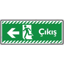 İsg Tabelam 30x12cm/fosforlu kompozit/Çıkış Sola Ok