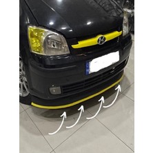 Arcars Opel Astra H Lip Ön Tampon Eki Kırılmaz Unıversal  Ön Lip 4 Parça Sarı