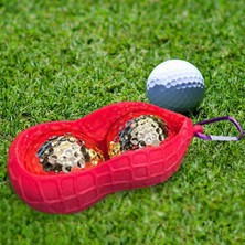 Bahara Silikon Golf Topu Tutucu Hafif Koruyucu Top Taşıyıcı Kılıf Açık Kırmızı (Yurt Dışından)