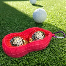 Bahara Silikon Golf Topu Tutucu Hafif Koruyucu Top Taşıyıcı Kılıf Açık Kırmızı (Yurt Dışından)
