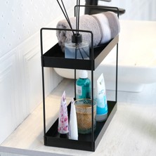 Rarart Concept Siyah Metal Organizer - 2 Katlı Tezgah Üstü Düzenleyici - Mocha