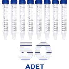 Falkon Tüpü 15 ml / Santrifüj Tüpü - Dibi Konik - 50 Adet