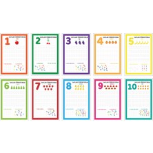 Printhome Sayıları Öğreniyorum Eğitici Matematik Etiketleri 1-10' Kadar 10X15 cm