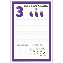 Printhome Sayıları Öğreniyorum Eğitici Matematik Etiketleri 1-10' Kadar 10X15 cm