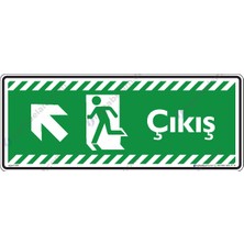 İsg Tabelam 30X12cm/dekota/Çıkış Sol Yukarıya Ok