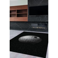 Homshtag Death Star Dokuma Tabanlı Yıkanabilir Kaymaz Star Wars Film Halısı