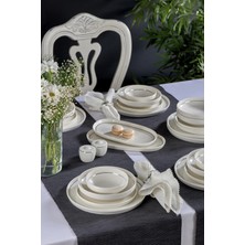 Neva N3456 Velvet Platin 28 Parça Yaldızlı Porselen Yemek Takımı