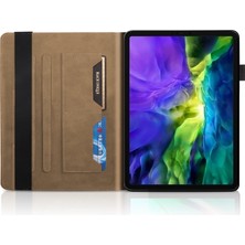 PLZ Shop Apple iPad Pro 11 (2020) Için Hayat Ağacı Deri Kılıfı Kahverengi (Yurt Dışından)