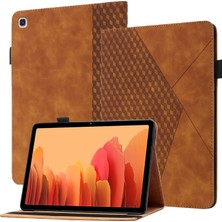 PLZ Shop Rhombus Kılıf Samsung Galaxy Tab A7 10.4 2020 T500 / T505 Brown (Yurt Dışından)