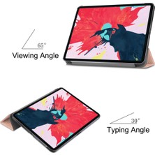 PLZ Shop Apple iPad Pro 11 Inç 2020 Için Deri Kılıf Altın Gül (Yurt Dışından)