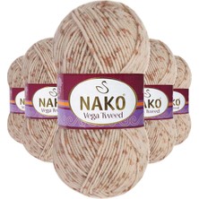 Nako 5 Adet Vega Tweed Premium Akrilik El Örgü Ipi Yünü No: 35032