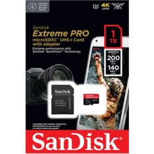 Sandısk Extreme Pro 1tb Micro Sd Hafıza Kartı 200MB/90MB SDSQXCD-1T00