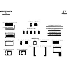 meriç cockpit design Meriç® Vw Transporter T4 Ön Torpido Kaplama Maun 27 Parça 1990-1995