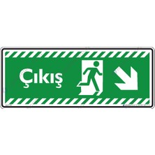 İsg Tabelam 30X12cm/dekota/Çıkış Sağ Aşağıya Ok
