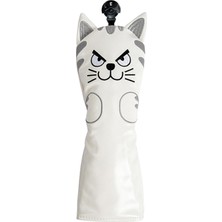 Baltato Golf Club Headcover Mallet Putter Cat Desen Aksesuarları Putter Cue Headcover 3 Fairwaywood Beyaz (Yurt Dışından)