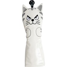 Baltato Golf Club Headcover Mallet Putter Cat Desen Aksesuarları Putter Cue Headcover 3 Fairwaywood Beyaz (Yurt Dışından)