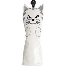 Baltato Golf Club Headcover Mallet Putter Cat Desen Aksesuarları Putter Cue Headcover 3 Fairwaywood Beyaz (Yurt Dışından)