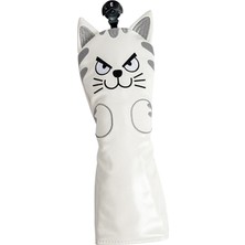 Baltato Golf Club Headcover Mallet Putter Cat Desen Aksesuarları Putter Cue Headcover 3 Fairwaywood Beyaz (Yurt Dışından)