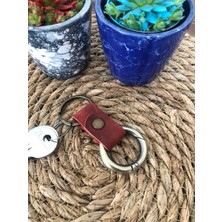 Over Craft Overcraft Antik Vintage Hakiki Deri El Yapımı Anahtarlık