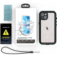 Heptek İletişim Apple  iPhone 14 Plus Kılıf 360 Koruma Su Geçirmez Toz Geçirmez Tam Koruma Magsafe Wireless Kapak (Su)