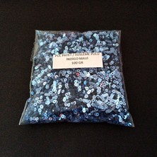 Hobby Süsleme Pulu Ortası Delik Glitter Takı ve Tekstil Dikilebilir Süsleme Pulu 3 mm Indigo Mavi 100 gr