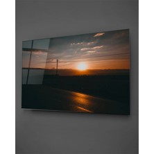 Taulart Gün Batımı Yatay Cam Tablo