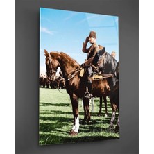 Taulart Atatürk At Üzerinde Cam Tablo