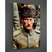 Taulart Üniformalı Atatürk Portesi Cam Tablo