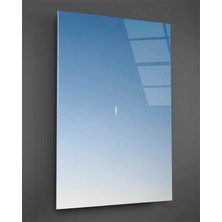 Taulart Gökyüzünde Uçak Dikey Cam Tablo