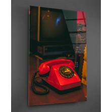 Taulart Kırmızı Ankita Telefon Dikey Cam Tabo