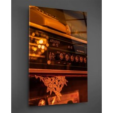 Taulart Retro Radyo Dikey Cam Tablo