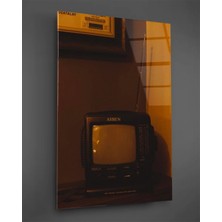 Taulart Eski Tüplü Televizyon Dikey Cam Tablo