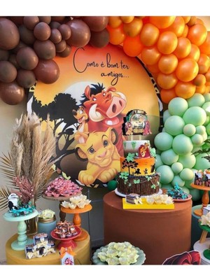 Eğlence Marketi Aslan Kral Temalı Balon ve Balon Zincir