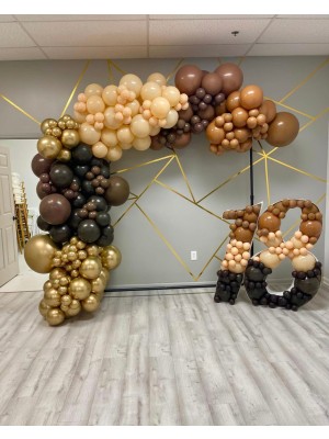 Eğlence Marketi Krom Gold Çikolata Kahve Karamel ve Sütlü Kahve Balon Zinciri 100 Adet