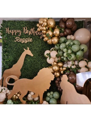 Eğlence Marketi Krom Gold Çikolata Kahve Okaliptus ve Sütlü Kahve Balon Zinciri 100 Adet